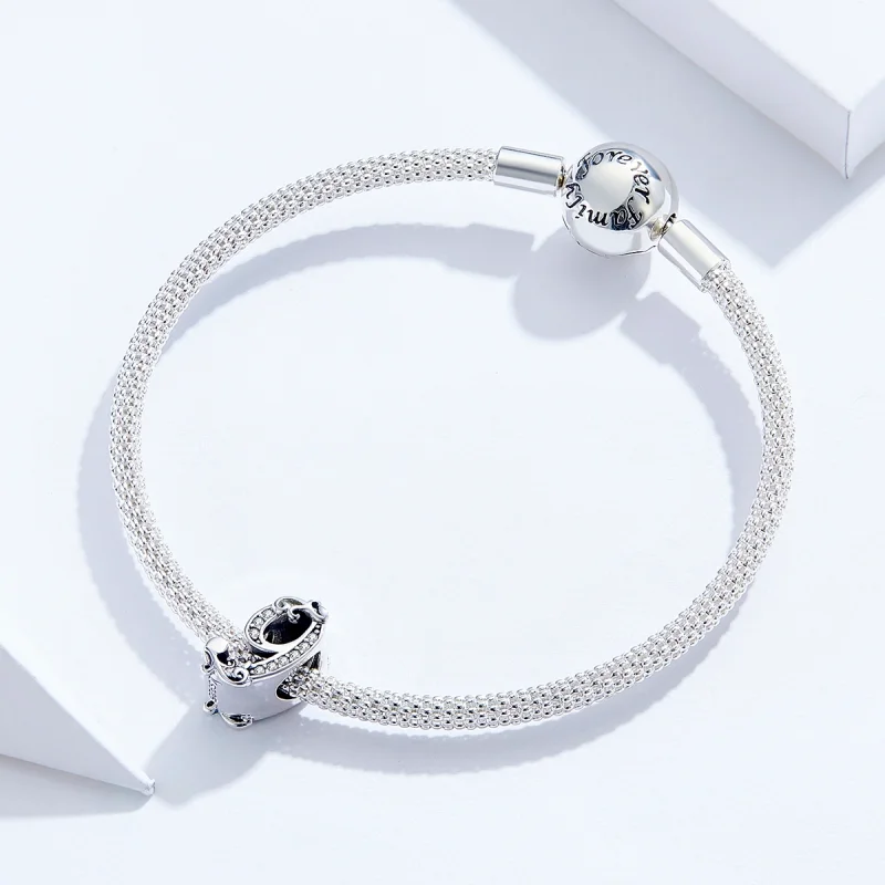 (image for) Pandora Style Silver Number 9 Charm - SCC1418-9 - View 3