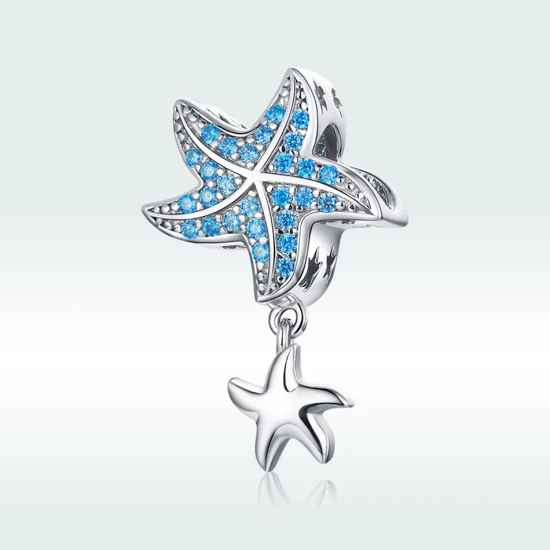 (image for) Pandora Style Silver Oceanic Starfish Charm - BSC252 - View 5