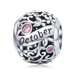 (image for) Pandora Style Silver October Birthstone Charm - SCC1385-10