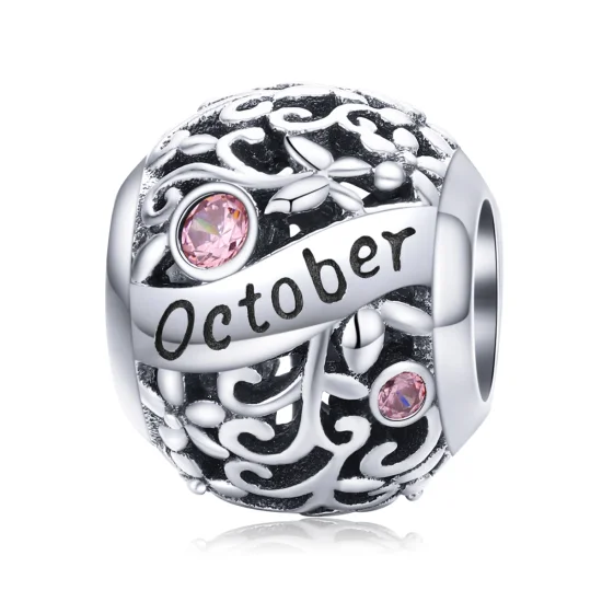 (image for) Pandora Style Silver October Birthstone Charm - SCC1385-10