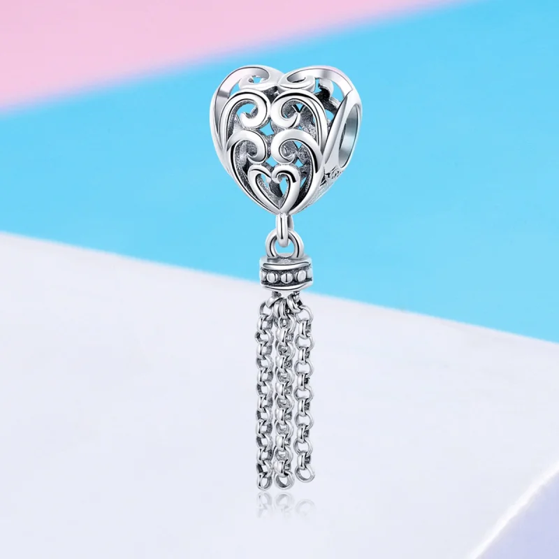 (image for) Pandora Style Silver Openwork Dreamcatcher Charm - SCC722 - View 4