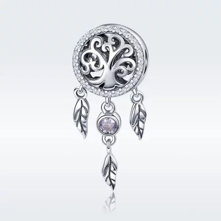 Pandora Style Silver Openwork Dreamcatcher Charm - SCC723