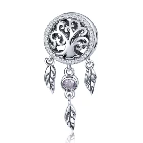 Pandora Style Silver Openwork Dreamcatcher Charm - SCC723 Pandora Style Silver Openwork Dreamcatcher Charm - SCC723