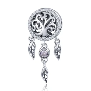(image for) Pandora Style Silver Openwork Dreamcatcher Charm - SCC723