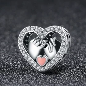 Pandora Style Silver Our Pinky Promise Forever Charm - SCC167 Pandora Style Silver Our Pinky Promise Forever Charm - SCC167