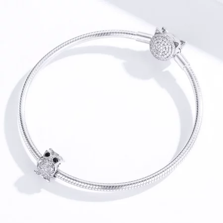 Pandora Style Silver Owl Charm - BSC124