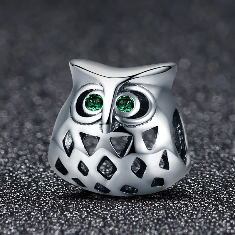(image for) Pandora Style Silver Owl Charm - SCC424 - View 2