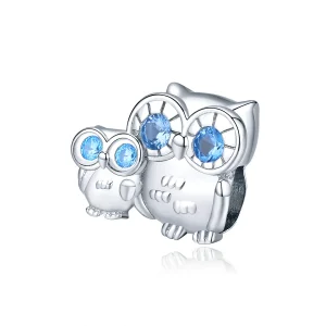 (image for) Pandora Style Silver Owl mother and child Charm - BSC238