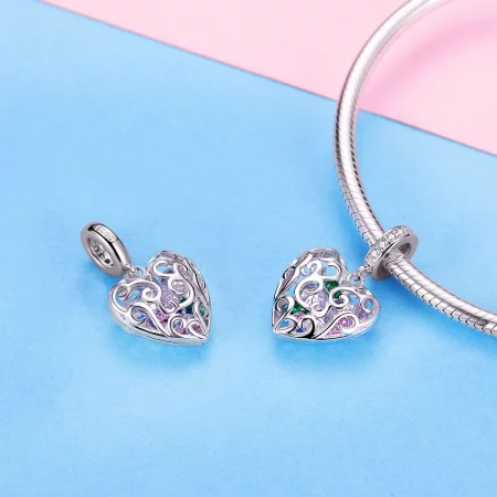 Pandora Style Silver Palpitation Dangle Charm - SCC1126