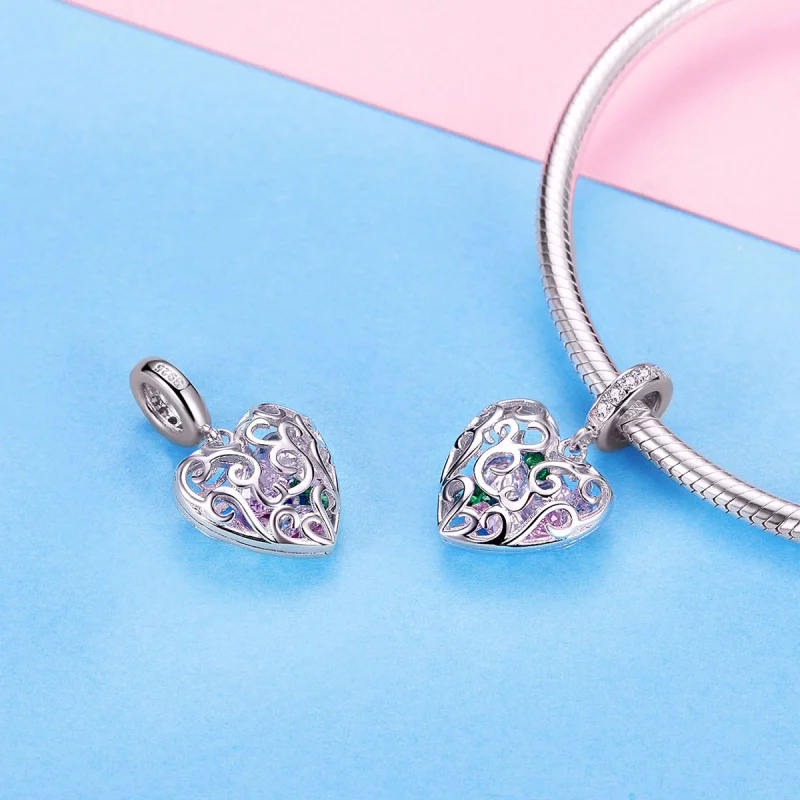 (image for) Pandora Style Silver Palpitation Dangle Charm - SCC1126 - View 8