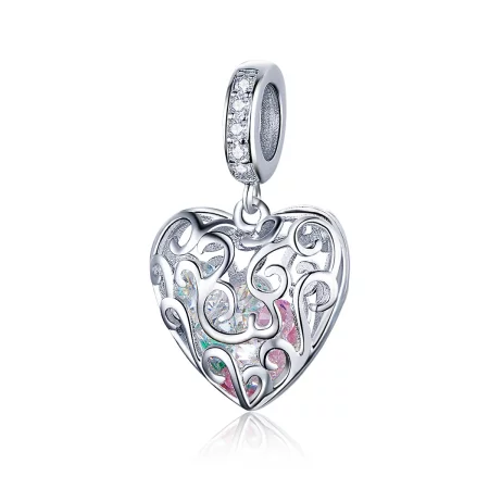 Pandora Style Silver Palpitation Dangle Charm - SCC1126