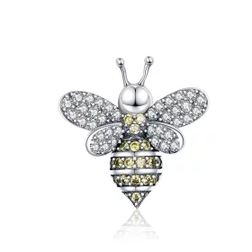 Pandora Style Silver Pavé Bee Charm - SCC1194