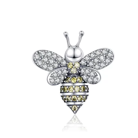 Pandora Style Silver Pavé Bee Charm - SCC1194