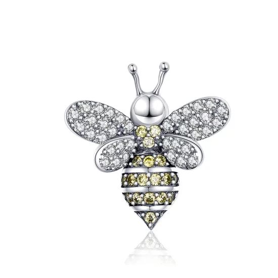 Pandora Style Silver Pavé Bee Charm - SCC1194