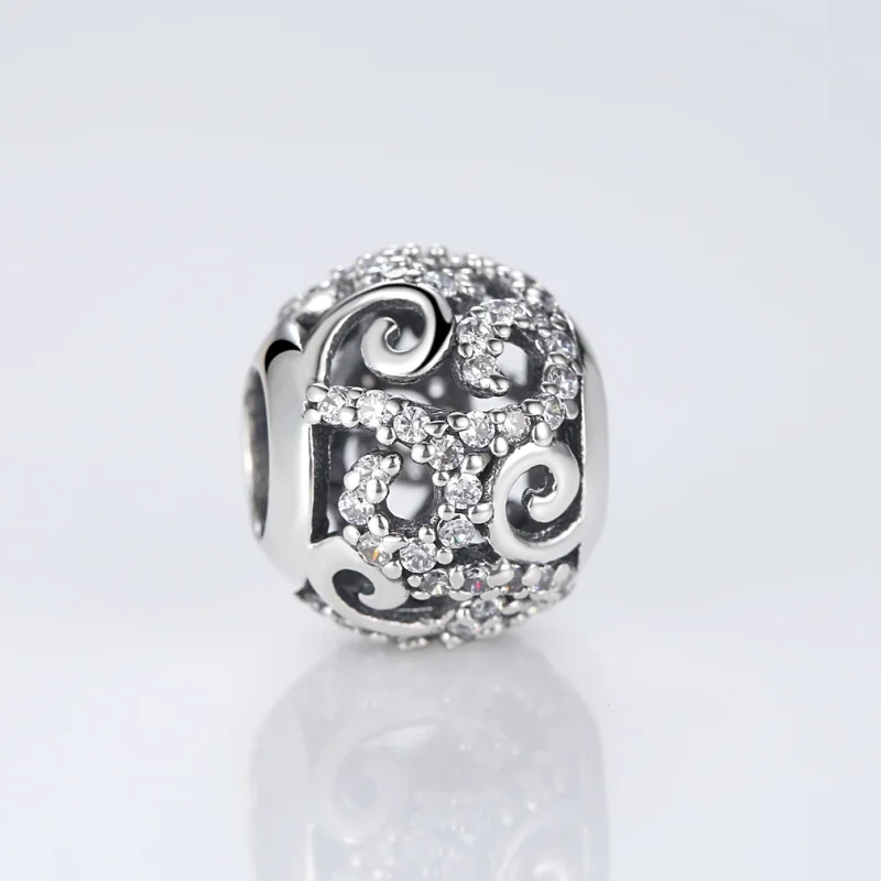 (image for) Pandora Style Silver Pavé Charm - SCC021 - View 6