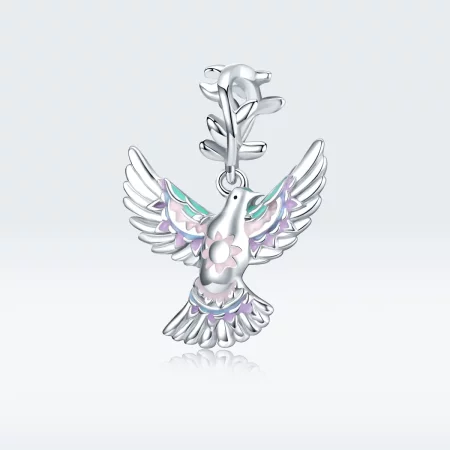 Pandora Style Silver Peace Dove Charm - BSC295