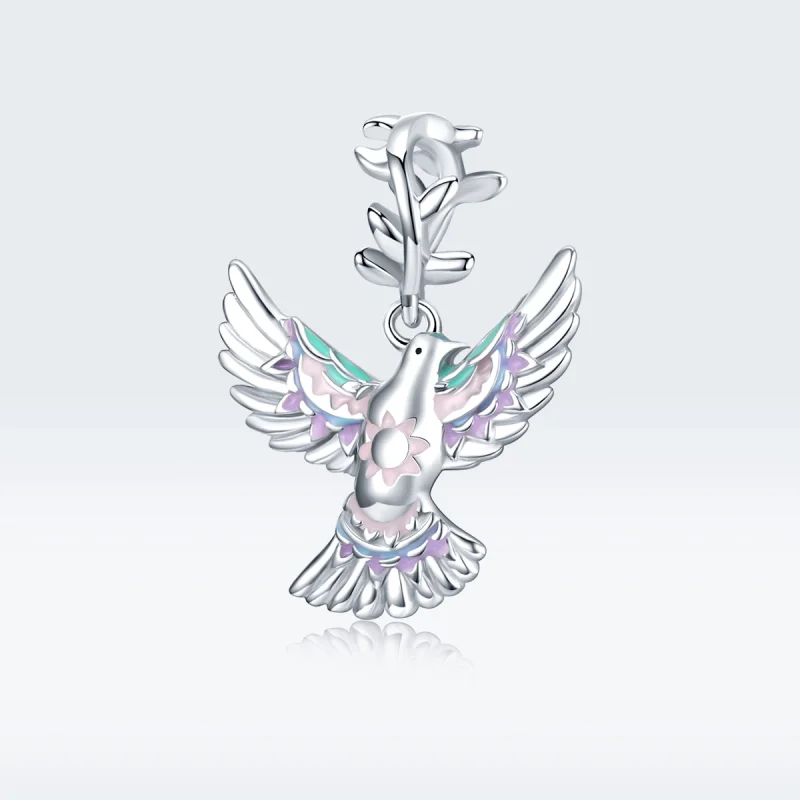 (image for) Pandora Style Silver Peace Dove Charm - BSC295 - View 5
