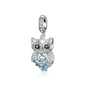 (image for) Pandora Style Silver Perpetual Owl Dangle - SCC1124