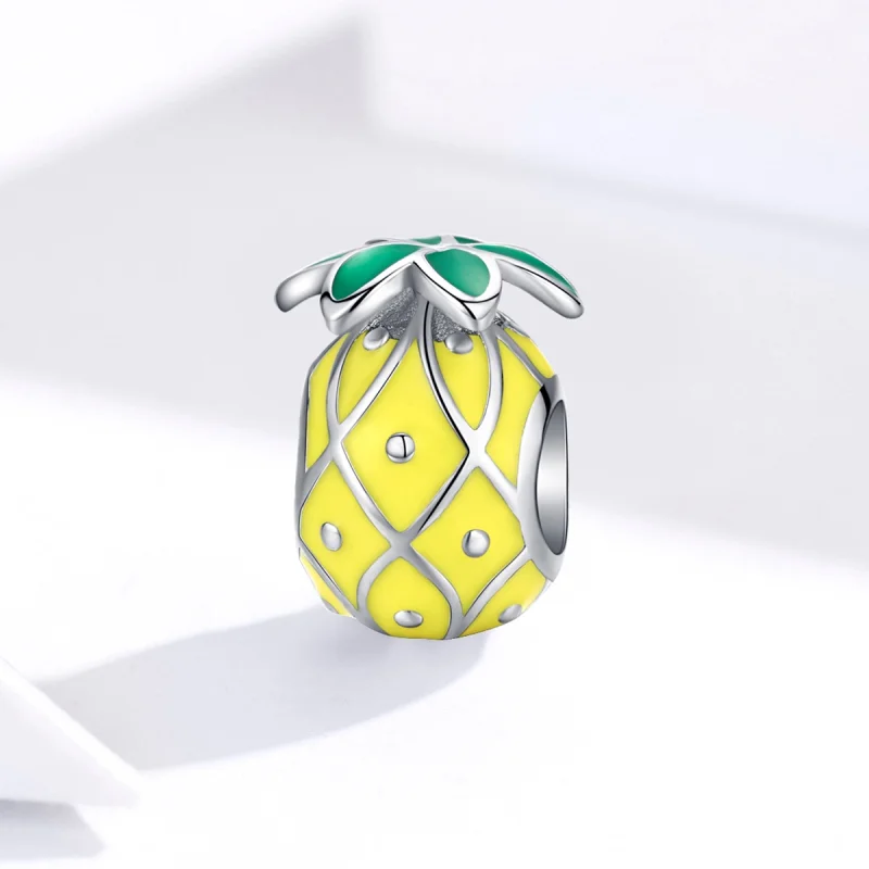 (image for) Pandora Style Silver Pineapple Charm - BSC128 - View 2