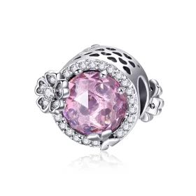 Pandora Style Silver Pink Flavor Charm - SCC904 Pandora Style Silver Pink Flavor Charm - SCC904