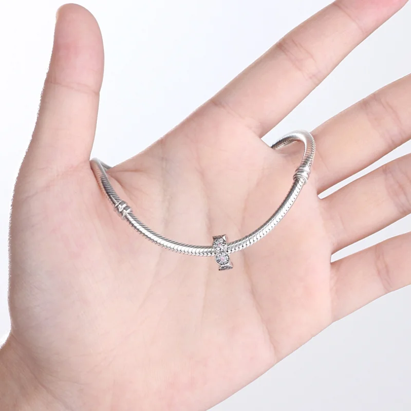 (image for) Pandora Style Silver Pink Garland Spacer - SCC101 - View 5