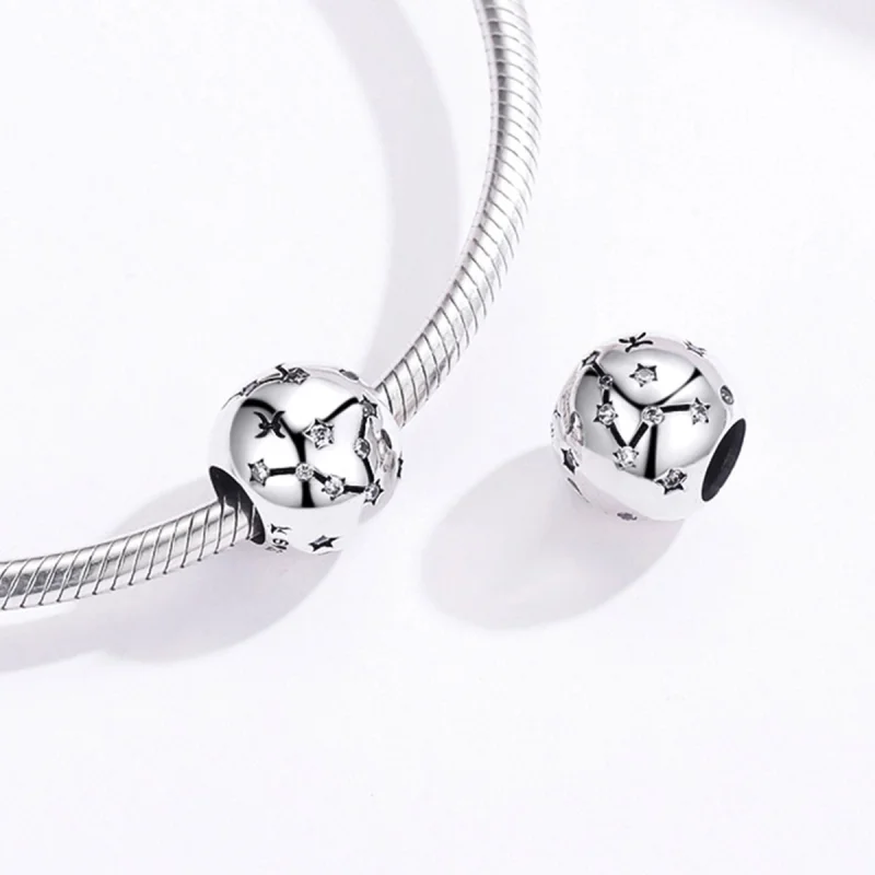 (image for) Pandora Style Silver Pisces Charm - SCC1218-12 - View 5