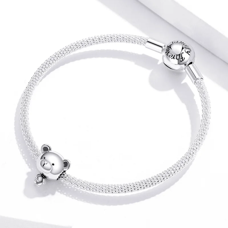 (image for) Pandora Style Silver Pooh Charm - SCC1502 - View 3