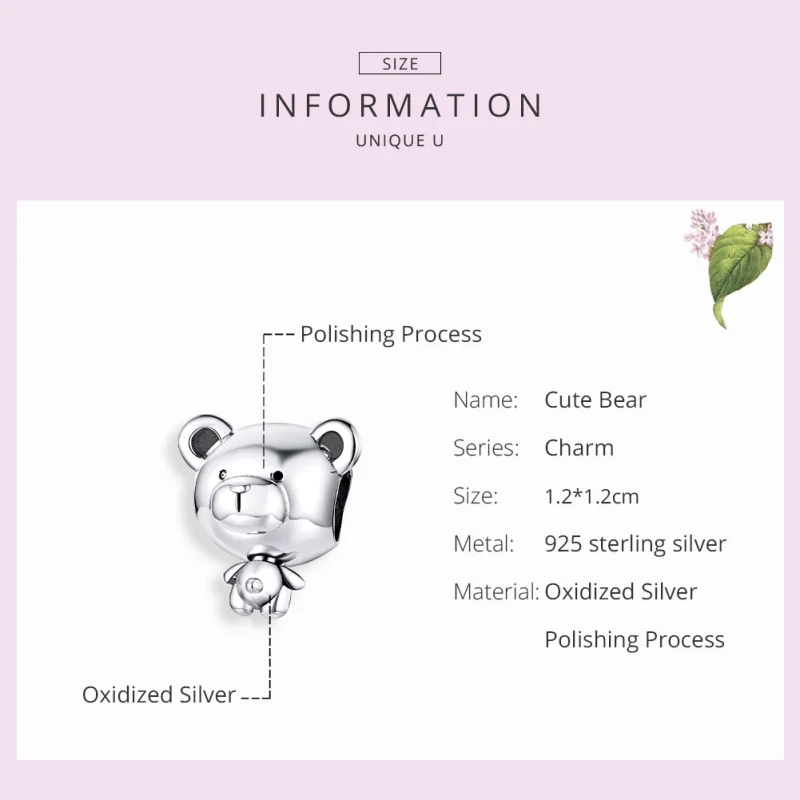 (image for) Pandora Style Silver Pooh Charm - SCC1502 - View 7