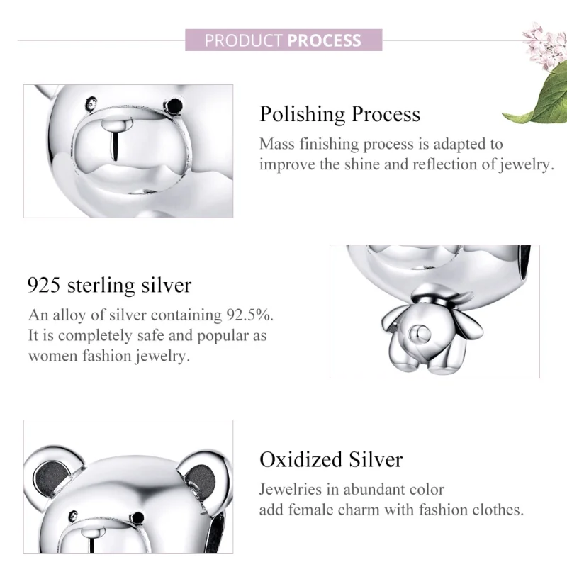 (image for) Pandora Style Silver Pooh Charm - SCC1502 - View 8