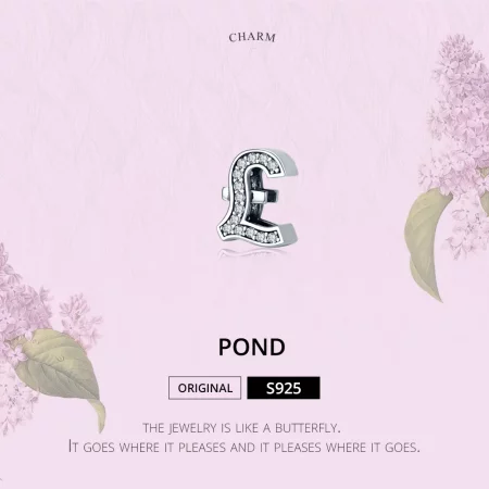 Pandora Style Silver Pound Sign Charm - SCC1269