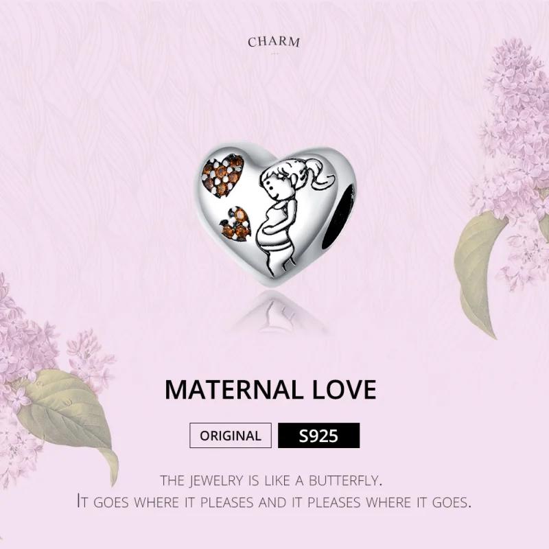 (image for) Pandora Style Silver Pregnant mother Charm - SCC1589 - View 6