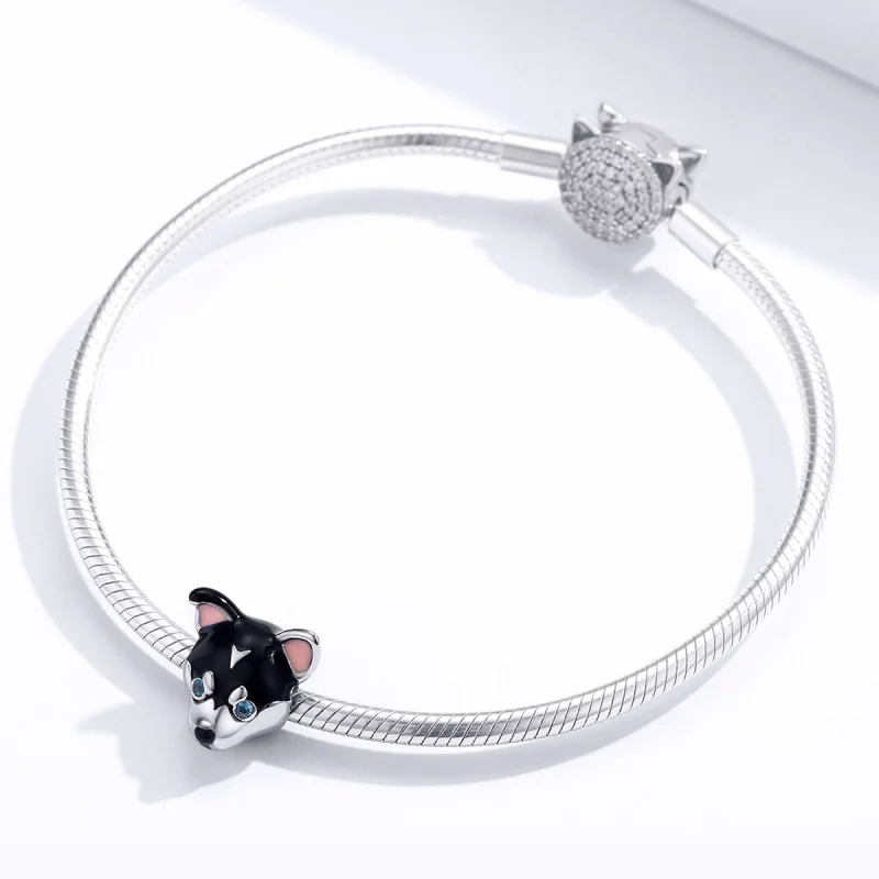 (image for) Pandora Style Silver Puppy Charm - BSC191 - View 3