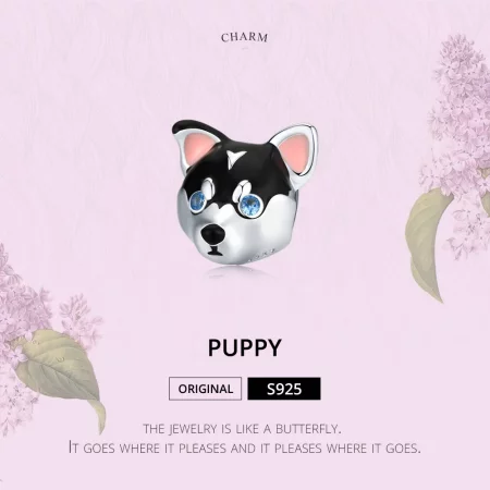 Pandora Style Silver Puppy Charm - BSC191