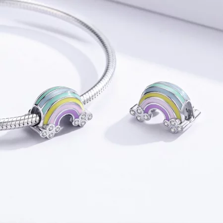 Pandora Style Silver Rainbow Charm - SCC1425