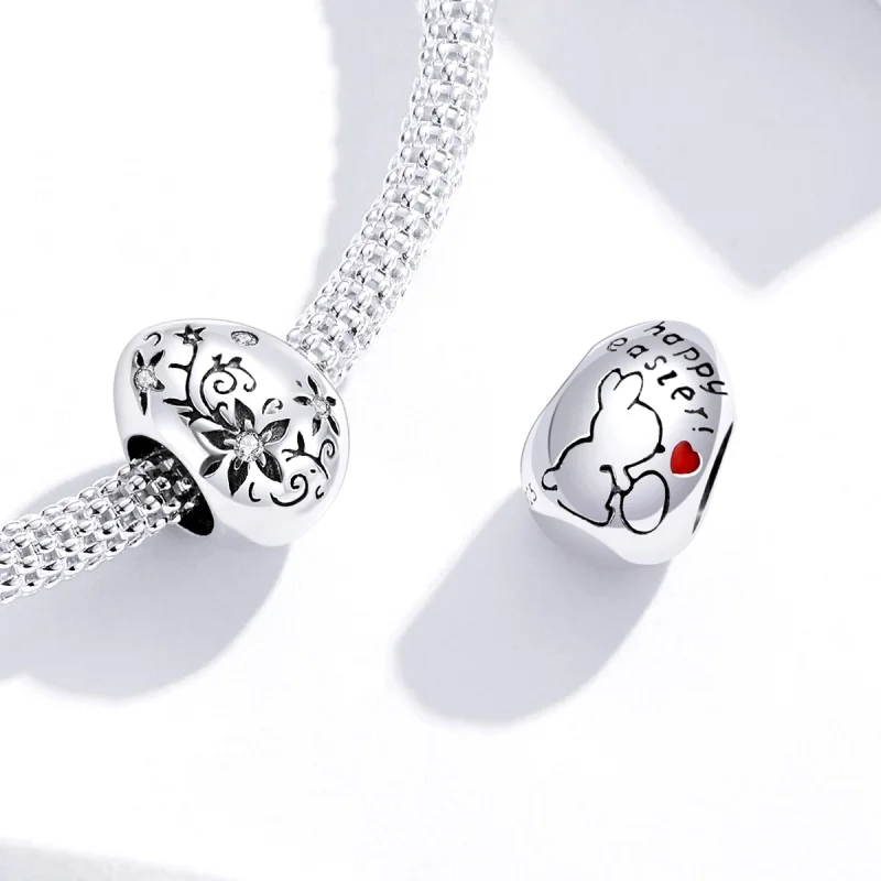 (image for) Pandora Style Silver Retro Easter Egg Charm - SCC1466 - View 3