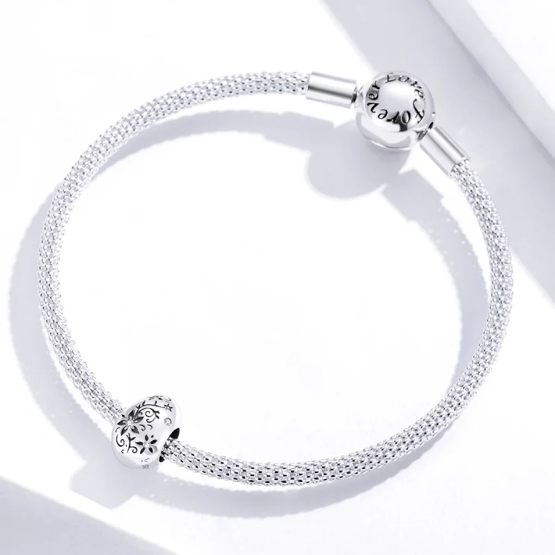 (image for) Pandora Style Silver Retro Easter Egg Charm - SCC1466 - View 4