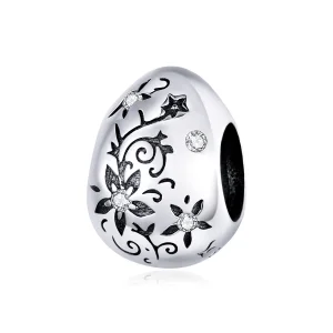 (image for) Pandora Style Silver Retro Easter Egg Charm - SCC1466