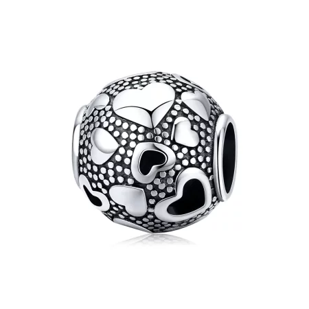 Pandora Style Silver Retro Heart Charm - SCC1451 Pandora Style Silver Retro Heart Charm - SCC1451
