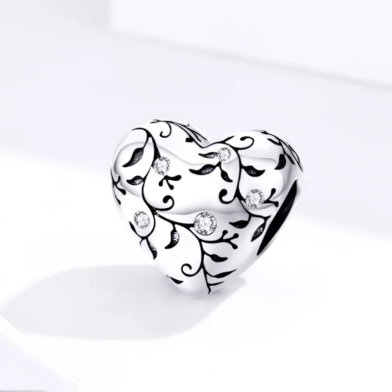 (image for) Pandora Style Silver Retro Patterns Charm - SCC1323 - View 2