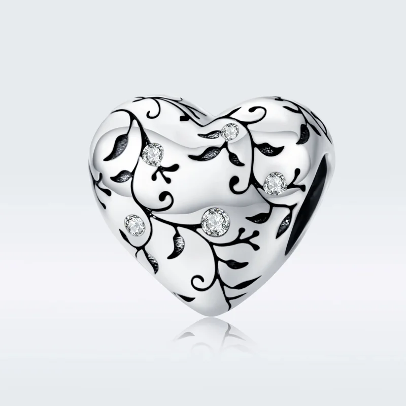 (image for) Pandora Style Silver Retro Patterns Charm - SCC1323 - View 5