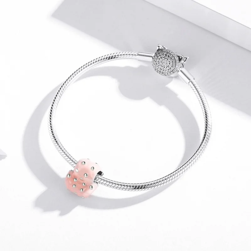 (image for) Pandora Style Silver Rivet Sofa Charm - SCC1854 - View 3