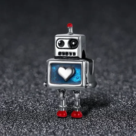 Pandora Style Silver Robot Charm - SCC346