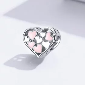Pandora Style Silver Romance Heart Charm - SCC1423 Pandora Style Silver Romance Heart Charm - SCC1423