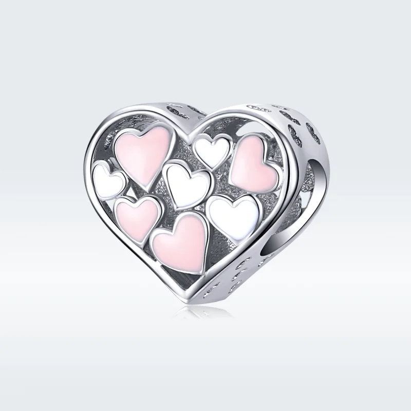 (image for) Pandora Style Silver Romance Heart Charm - SCC1423 - View 5