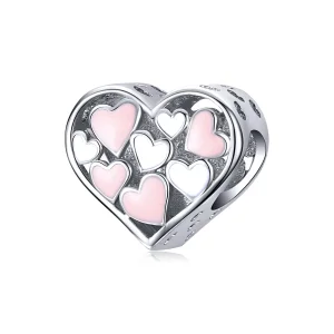 (image for) Pandora Style Silver Romance Heart Charm - SCC1423