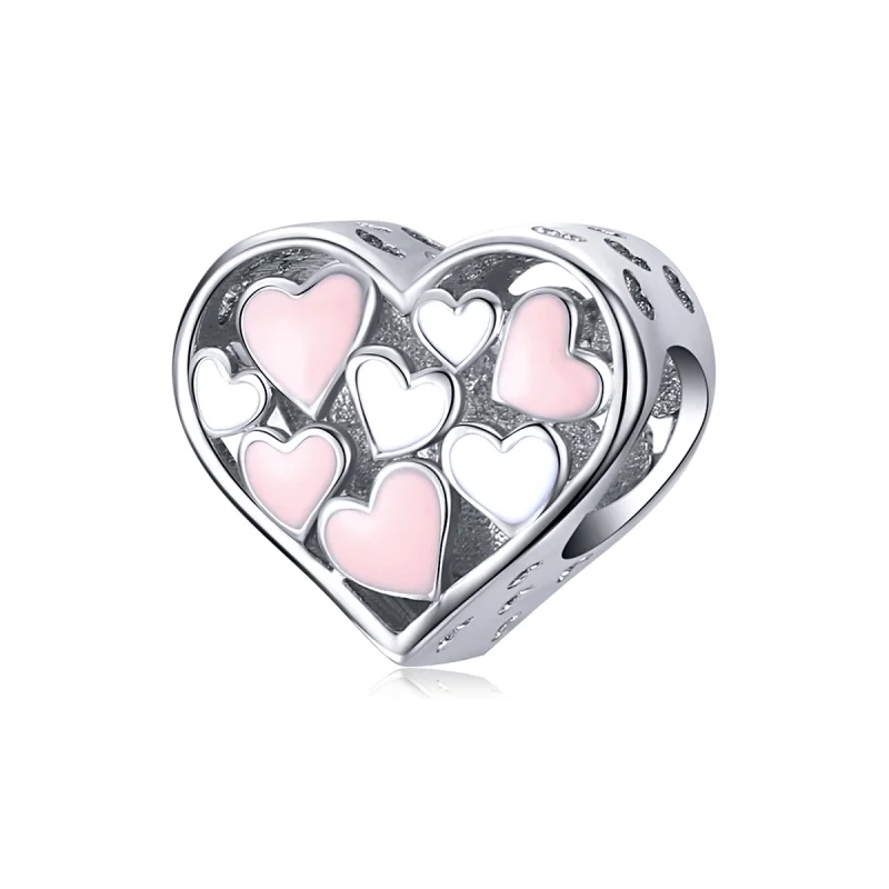 (image for) Pandora Style Silver Romance Heart Charm - SCC1423 - Product Image