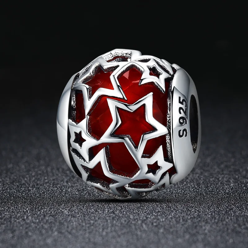 (image for) Pandora Style Silver Romantic Stars Charm - SCC509 - View 2