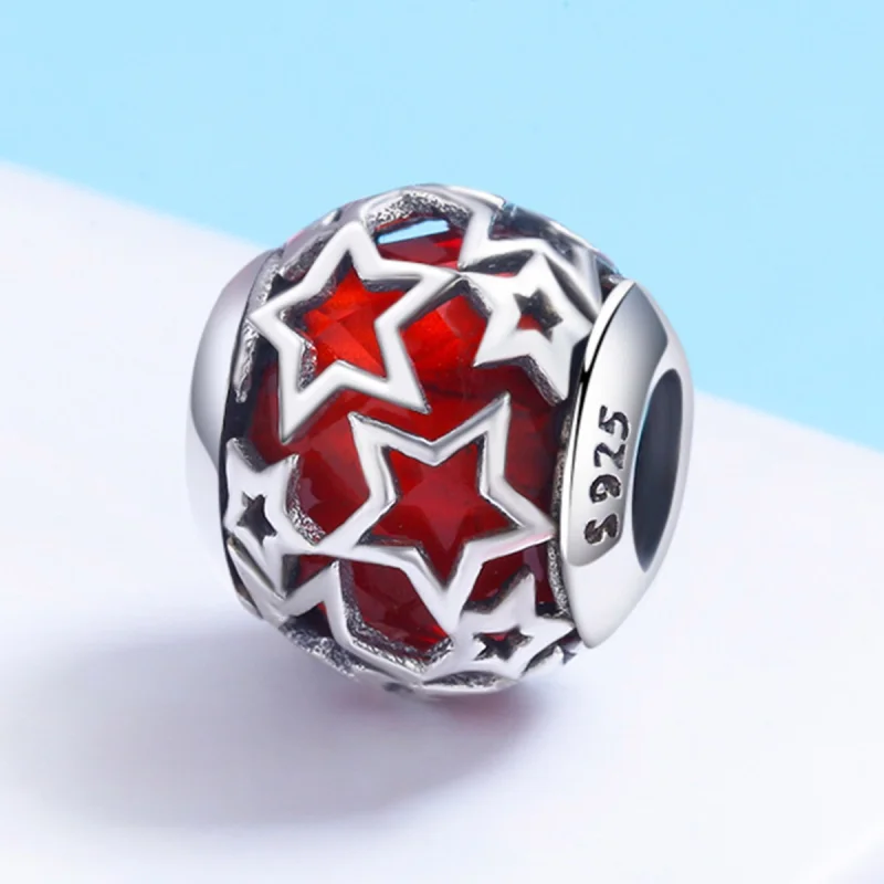(image for) Pandora Style Silver Romantic Stars Charm - SCC509 - View 3