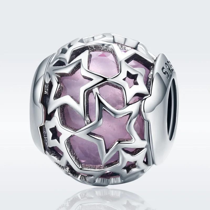 (image for) Pandora Style Silver Romantic Stars Charm - SCC510 - View 2