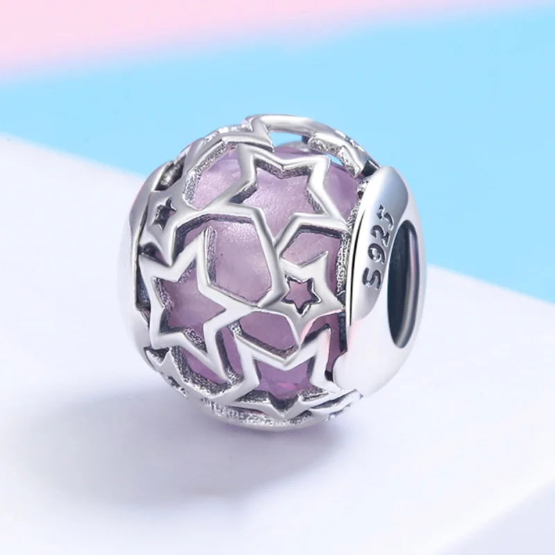 (image for) Pandora Style Silver Romantic Stars Charm - SCC510 - View 3